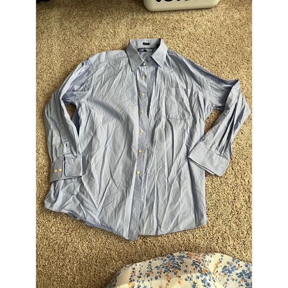 Tommy Hilfiger Blue Button Down Business Shirt 16 1/2 - Picture 4 of 4